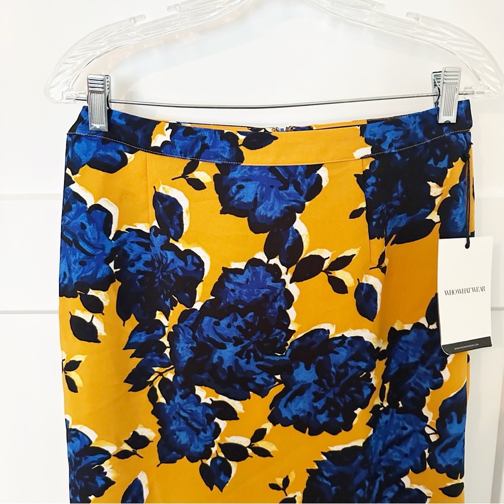 NWT Who What Wear bright floral midi skirt size 8 - Picture 3 of 5